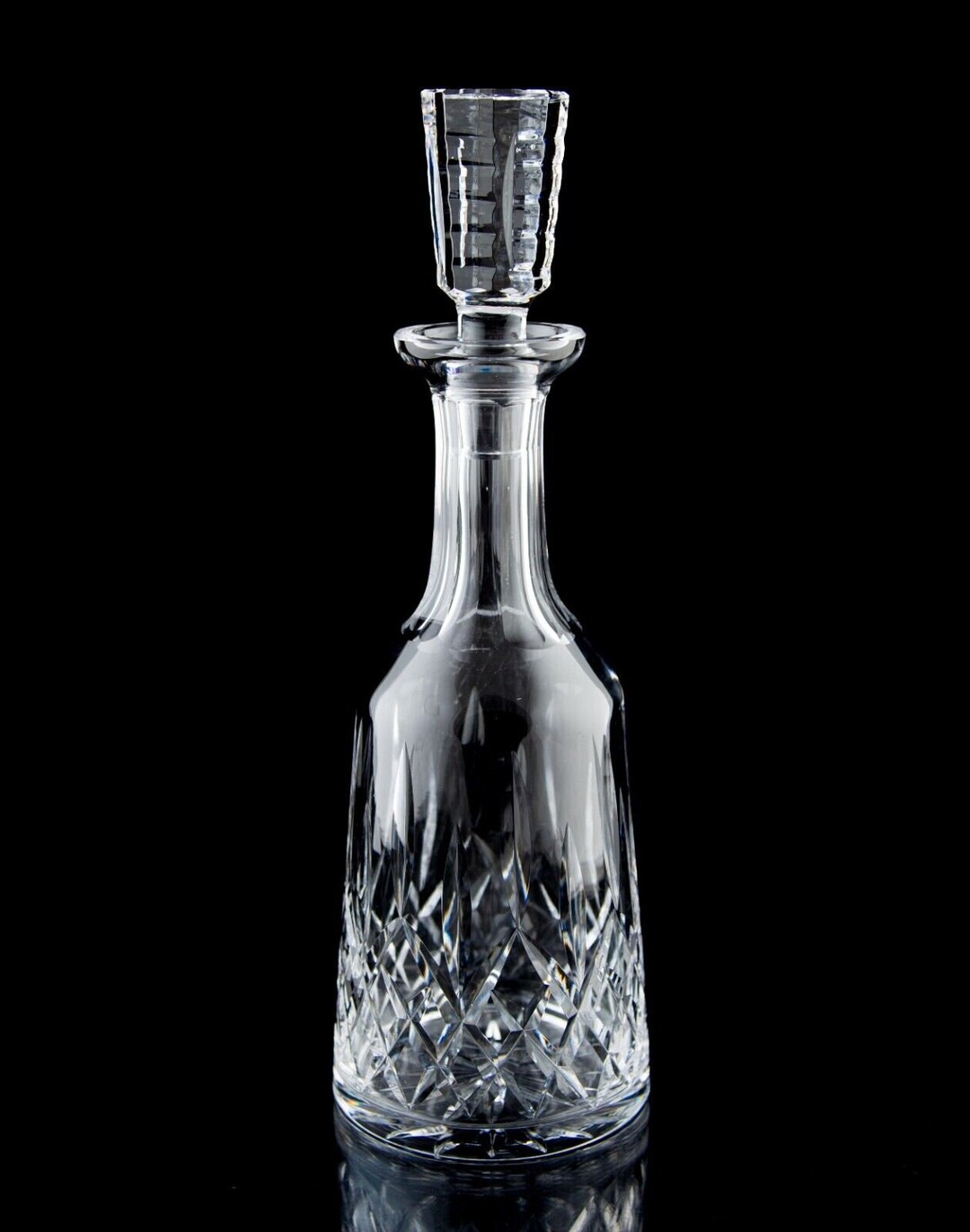 Waterford Lismore Wine Decanter & Stopper Elegant Vintage Crystal Barware Signed Etsy