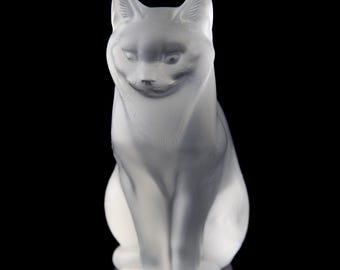 LALIQUE Figurine CAT Chat ASSIS Crystal Animal France René