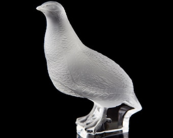 Lalique Perdrix Frosted Crystal Bird Quail Partridge, Signed - Etsy