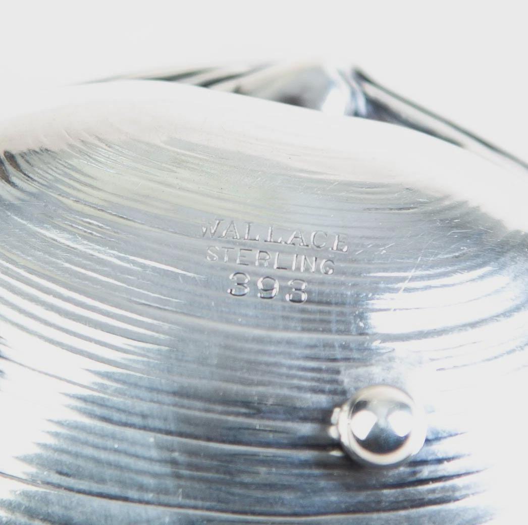 Wallace Sterling Silver Clam Shell Footed Dish #393 Vintage - Etsy