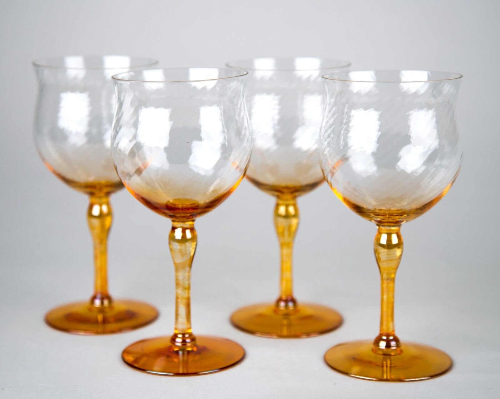Cristal D'arques Deauville Fluted Champagne Glasses Set of 7 Vintage  Stemware 