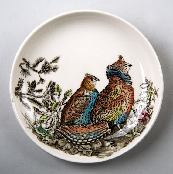 Johnson Brothers Game Birds cream Ruffed Grouse Coasters Set Etsy