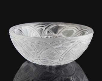 Steuben Galss ピオニー センターピースボウル 34cm 花生け Steuben Glass Basket Shaped Bowl #8079 Donald Pollard Circa 1957