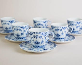 ロイヤルコペンハーゲン ブルーフルーテッド フルレース カップ