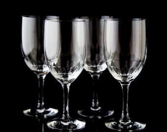 Fostoria Venus Water Goblet Glasses Set of 4 Vintage Stemware