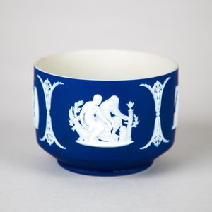 Antique Wedgwood Dark Blue Jasperware Bowl 4&quot; England c. 19th Century