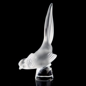 Lalique Faisan Cachet Pheasant Letter Seal Figurine Vintage France Signed