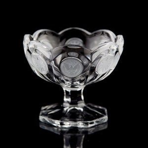Fostoria Münzglas Klar Open Marmelade Jelly Kompott Vintage Glas