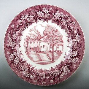 Wedgwood Heidelberg College Music Hall Dinner Plate Mulberry Transferware