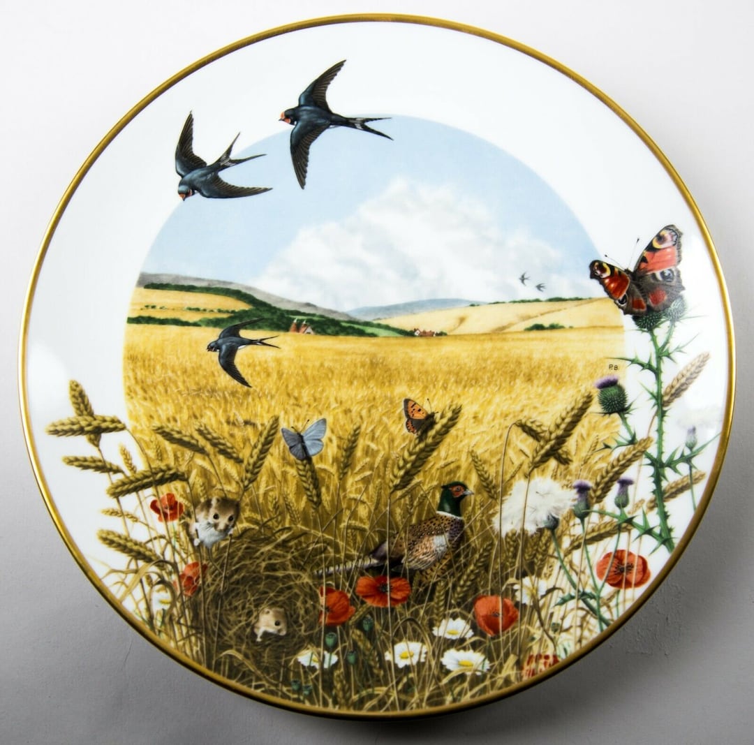 Peter Banett Franklin Porcelain Plate Country Year The Wheat Etsy