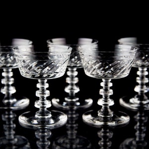Rock Sharpe 1002-9 Champagne Sherbet Glasses Set of 5 Vintage Stemware