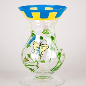 Lenox Butterfly Meadow Footed Flower Vase Vintage Hand Painted Signed