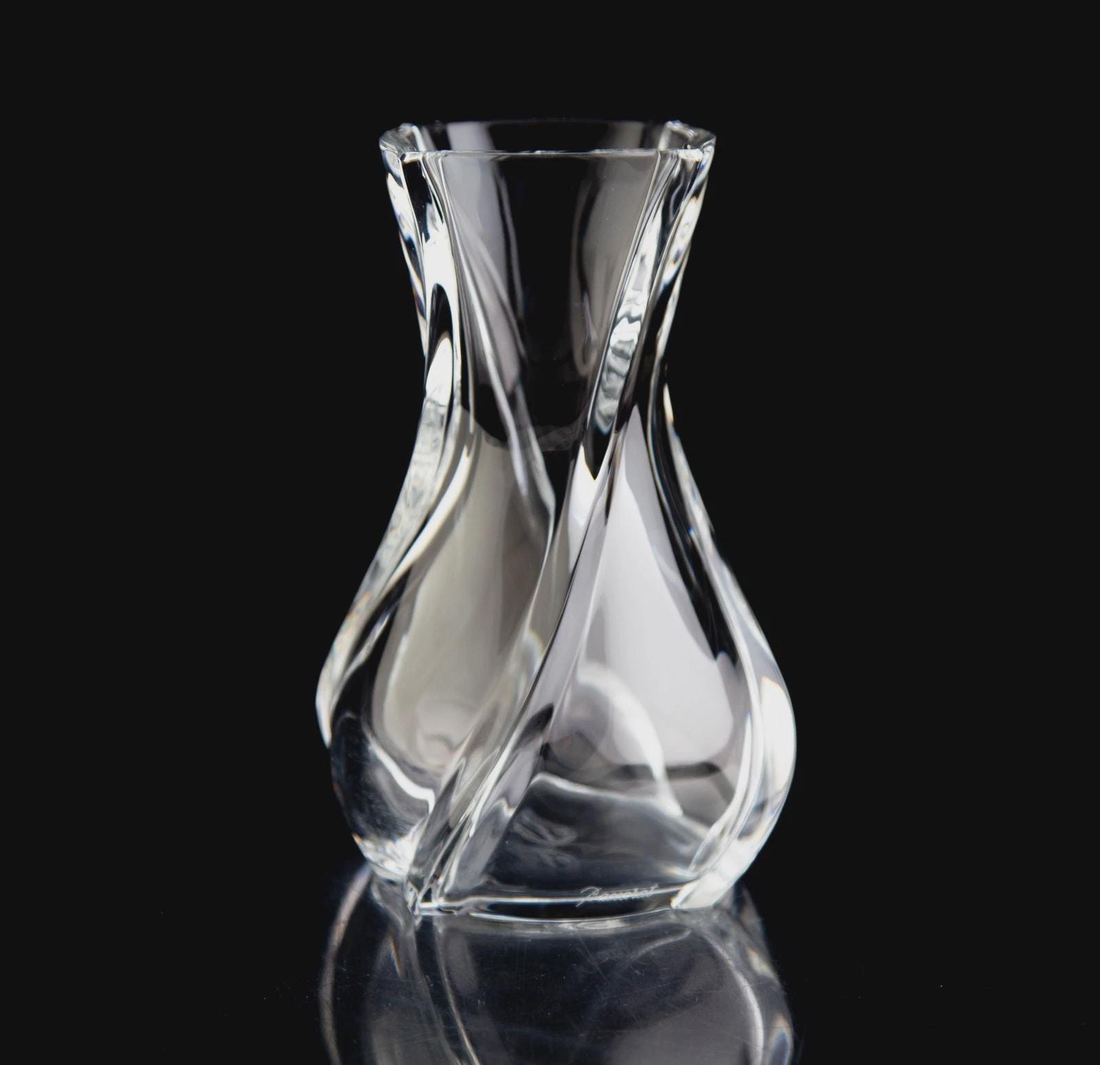 Baccarat Bourgogne Base クリスタルガラス Baccarat Serpentin Vase 6