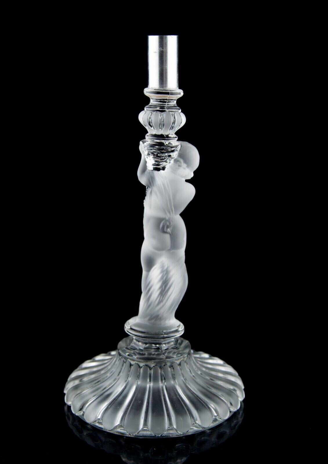 Baccarat Enfant Hurricane Lamp Candlestick Bobeche & Crystal Baccarat Enfant Hurricane Lamp Candlestick Bobeche & Crystal
