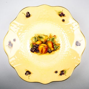 Aynsley Orchard Gold Scalloped Bowl 8&quot; Vintage Bone China England