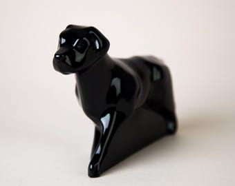 Baccarat Black Dog Chien Labrador Retriever Figurine 7