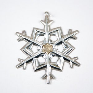 Gorham Sterling Silver Annual Christmas Snowflake Ornament 1989 Gold Filled Year