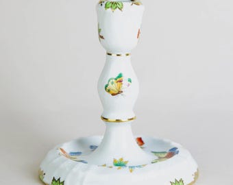 Herend Queen Victoria Candlestick #7915 Vintage Porcelain Hungary