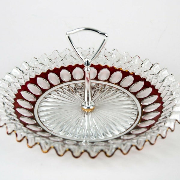 Ruby Glass Platter - Etsy