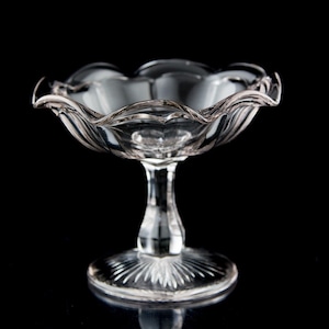 Vintage Glass Compote Candy Dish 6"
