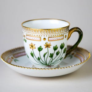 Royal Copenhagen Flora Danica Cup & Saucer #3597 Ranunculus Cymbalariae
