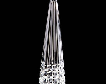 Waterford Obelisk Monument Crystal Paperweight Signed Vintage