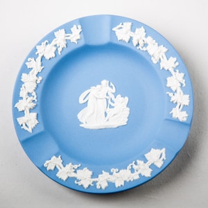 Wedgwood Pale Blue Lavender Jasperware Ashtray Trinket Dish Vintage England
