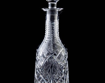 Waterford Shannon Jubilee Decanter & Stopper Vintage Crystal Barware Signed