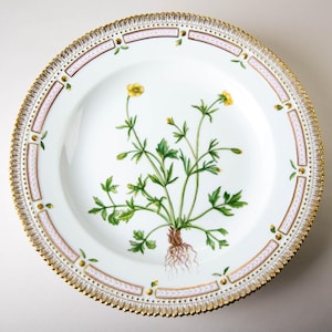Royal Copenhagen Flora Danica Dinner Plate #3549 Ranunculus Bulbosus L.