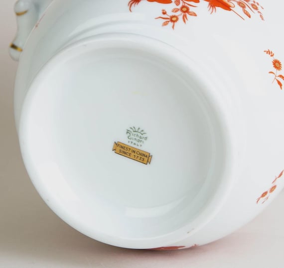 Richard Ginori Siena Rust Large Cache Pot Jardiniere Vase Vintage