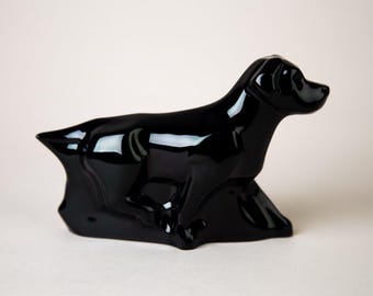 Baccarat Black Dog Chien Labrador Retriever Figurine 7