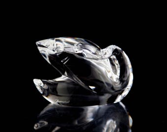 バカラ オセアニー 花瓶 6.5インチ ライトグリーン フラワーフロッグ