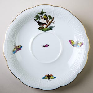 Herend Rothschild Bird Saucer #734 Replacement Vintage Porcelain Hungary