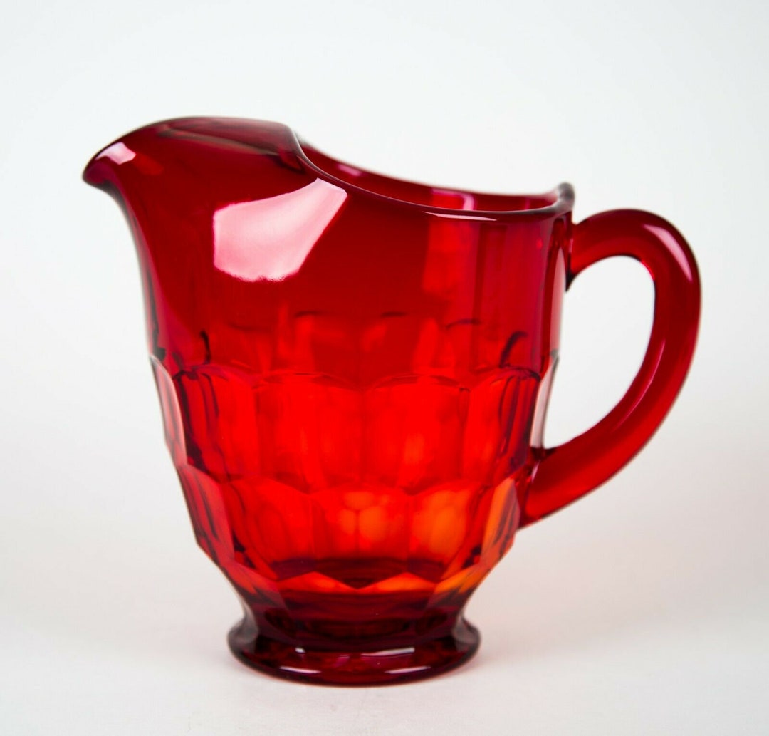 Viking Ruby Red 52 Oz. Pitcher Vintage Glass Etsy