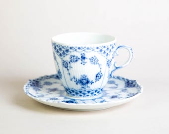 ロイヤルコペンハーゲン ブルーフルーテッド フルレース カップ