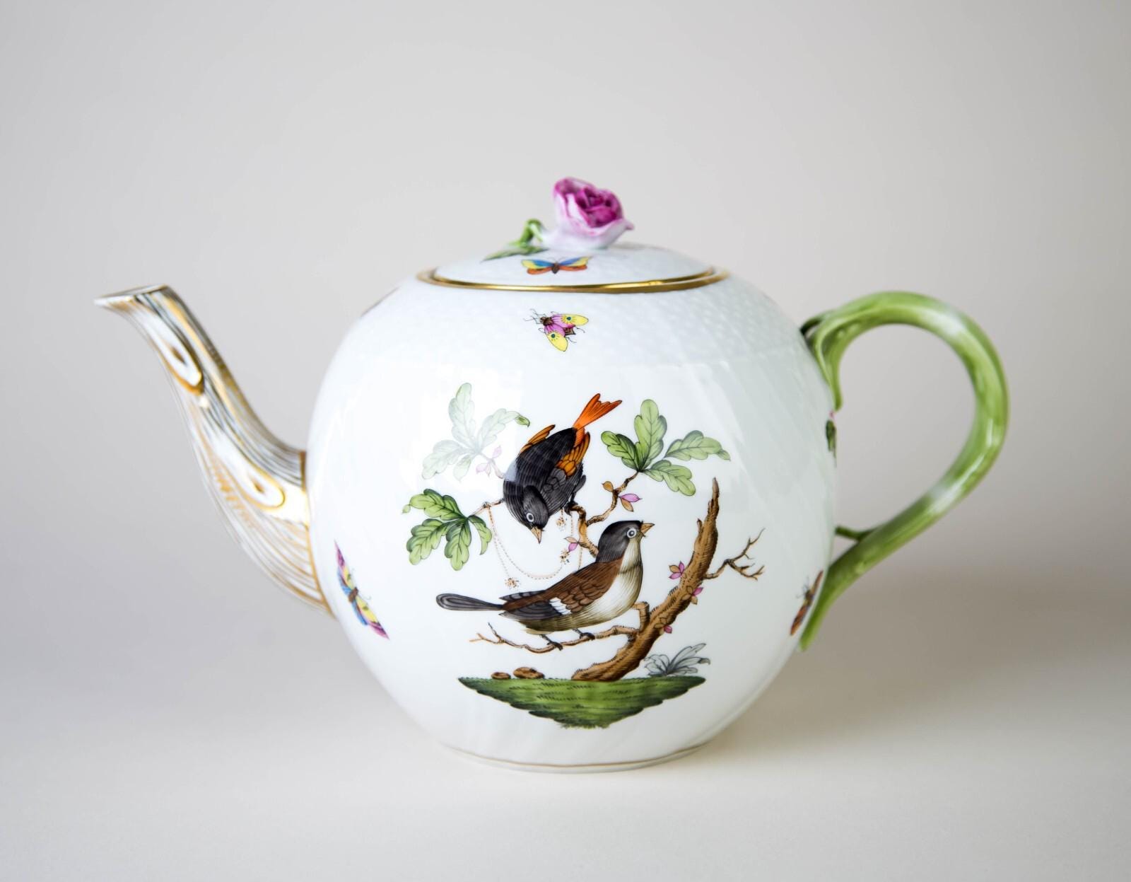 ヘレンド ロスチャイルド バード ティーポット＆蓋 #1602 ヴィンテージ
