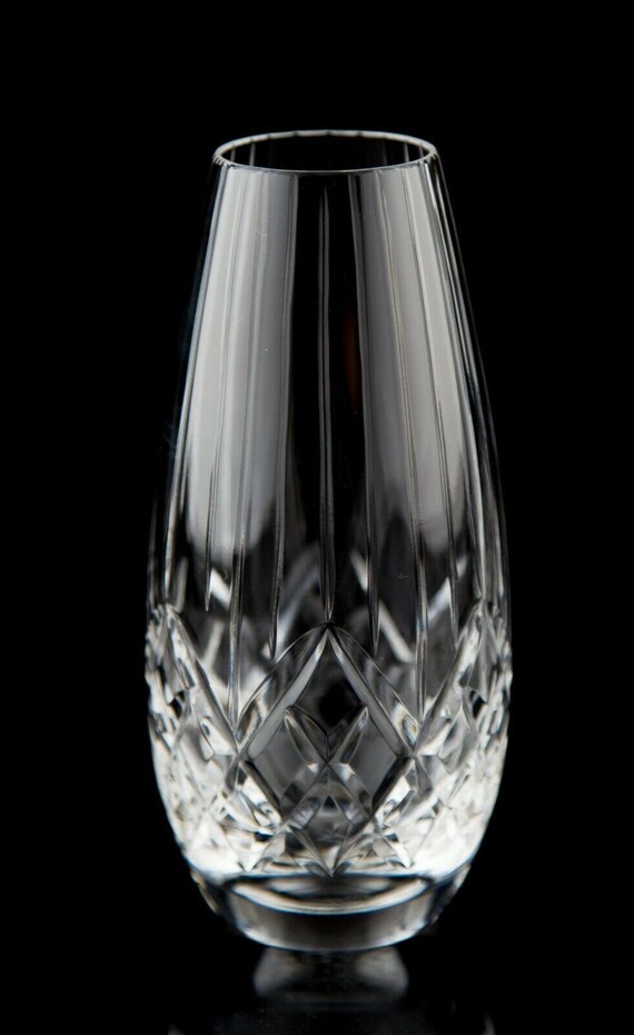 Royal Doulton Cut Crystal Bud Vase Vintage Elegant Glass Made Etsy