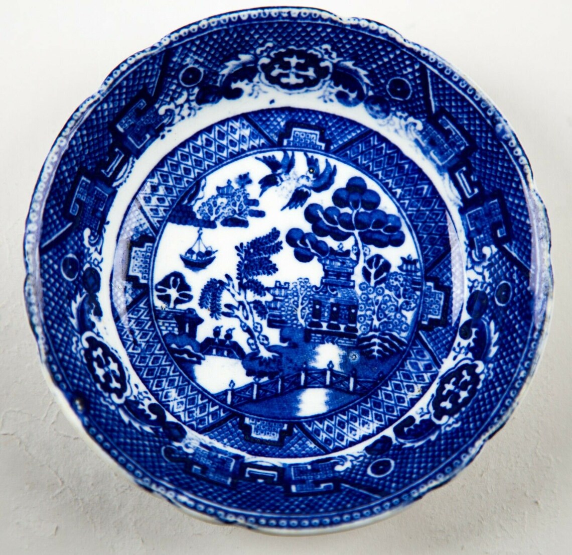Allertons Willow Flow Blue Festonné Fruit Dessert Bowl 5 ...