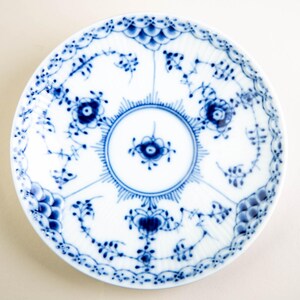 ロイヤルコペンハーゲン ブルーフルーテッド ハーフレース フラット 