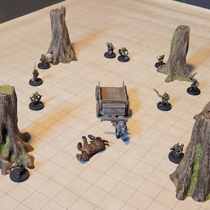 Mix and Match DnD Adventure Kit | Forest Ambush Bundle | Build Your Own Encounter  | Includes - Miniature set - Terrain Trees - Scatter