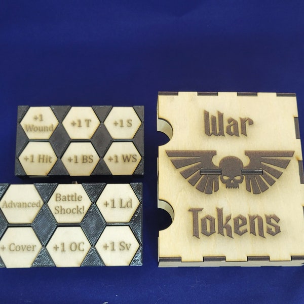 Ultimate Wargaming Token Set | 72 double sided tokens | With box | For Games like Warhammer 40k | 10th Edition Token set | 40k tokens