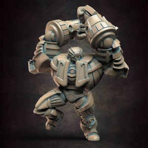Egyptian Golem | D&D | Pathfinder | Tabletop Miniatures | Fantasy Gaming Minis | RPG | Mini | Figurines | Red Clay | 75mm | 50mm