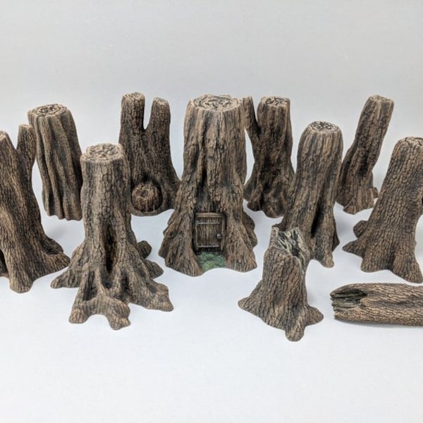 Trees | Forest | Swamp Stump | Miniature Tabletop Terrain | D&D | Wargaming | Scatter | RPG | Mini | Figurines | 32mm | 28mm | DnD | 2023