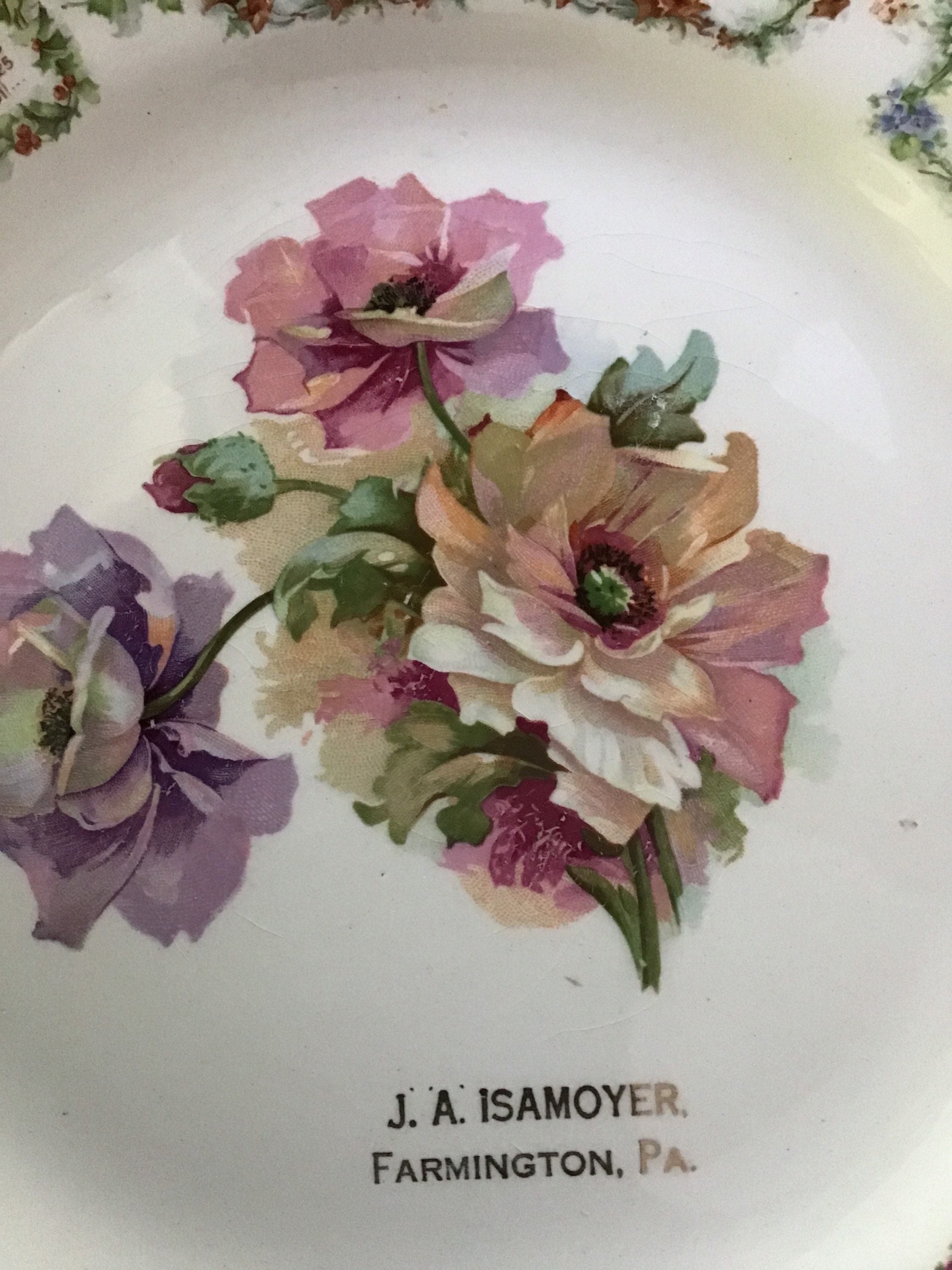1909 Rose Calendar Plate Marked Carnation , Mcnicol. Etsy