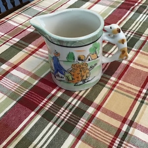 Jack and Jill Lusterware creamer with Dog handle