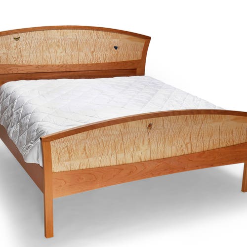 Bed Frame King Size Headboard Platform Queen Handmade Bed Frame King Size Headboard Platform, King Size Bed Frame With Headboard Cherry Wood