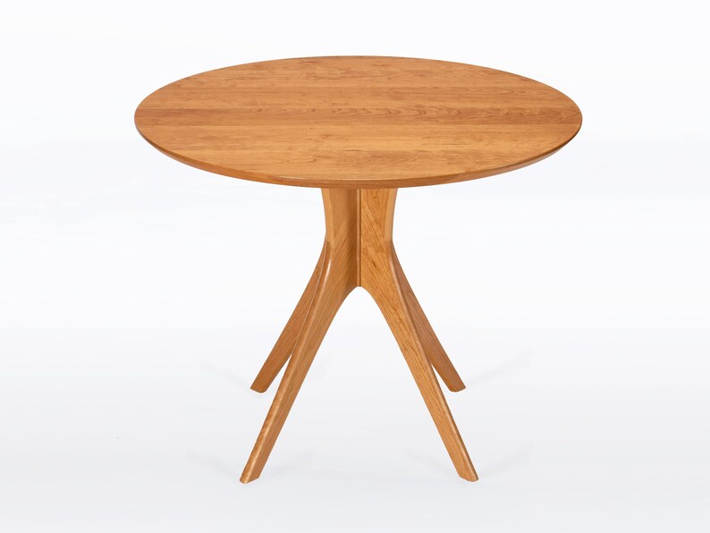 Small Round Dining Table 30 Inch Handmade In Solid Cherry Wood Kapok