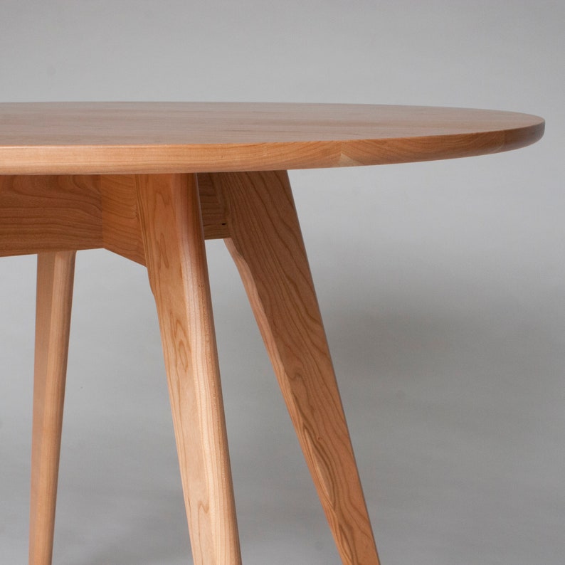 Small Round Mid Century Dining Table 30 Inch Comes In Cherry Walnut Oak Or Gany Free Us