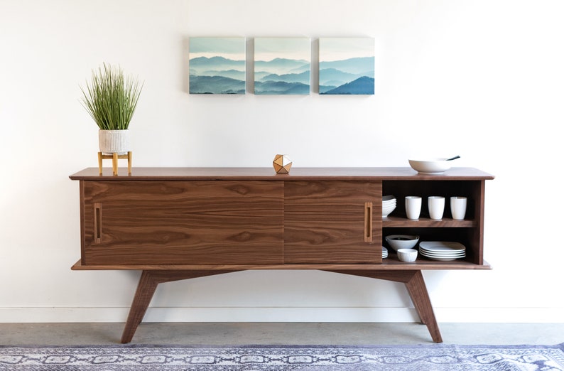 Modern Midcentury Sideboard / Buffet in Walnut Montecito image 10