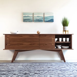 Modern Midcentury Sideboard / Buffet in Walnut Montecito image 1